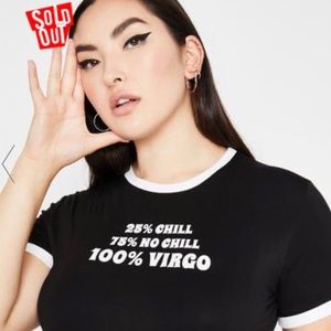 New Horoscopez Virgo ringer tee XXL 2XL Dollskill